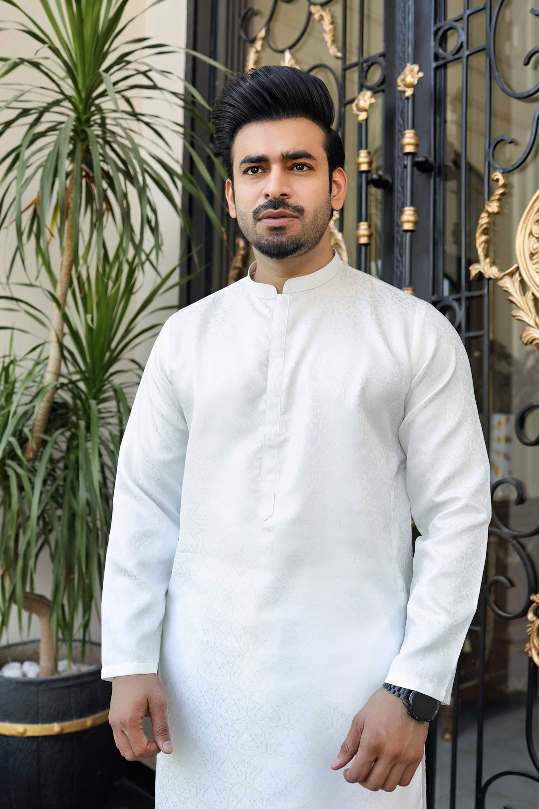 Men Premium Formal Jamawar Fabric Kurta