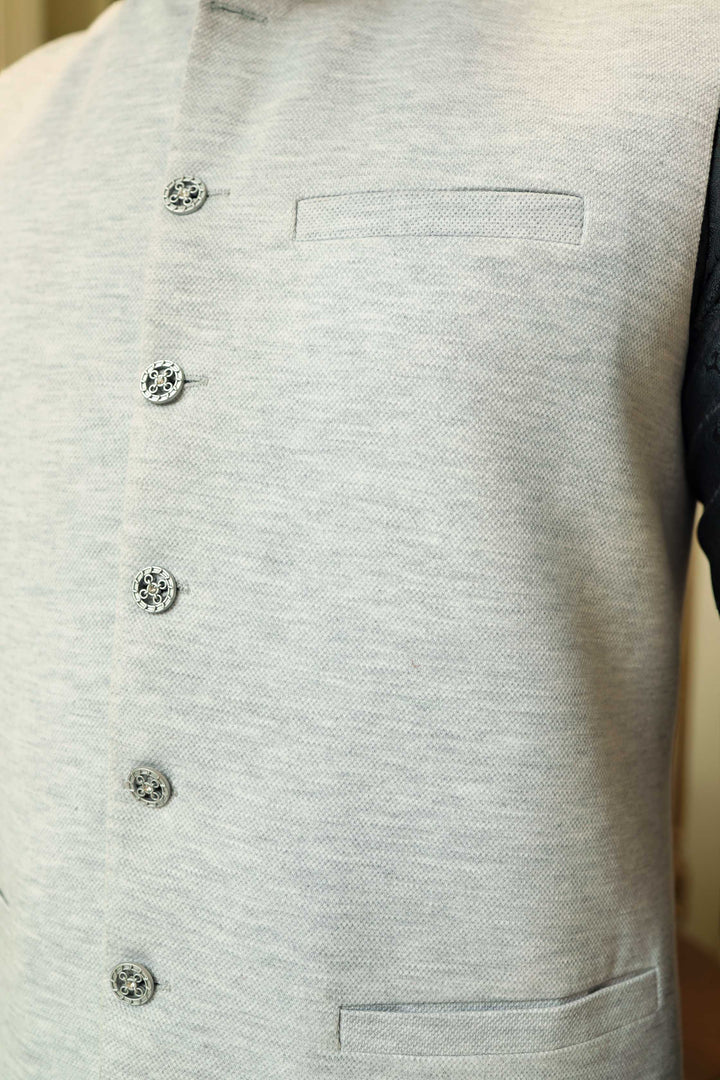 Premium Grey waistcoat Knit Fabric