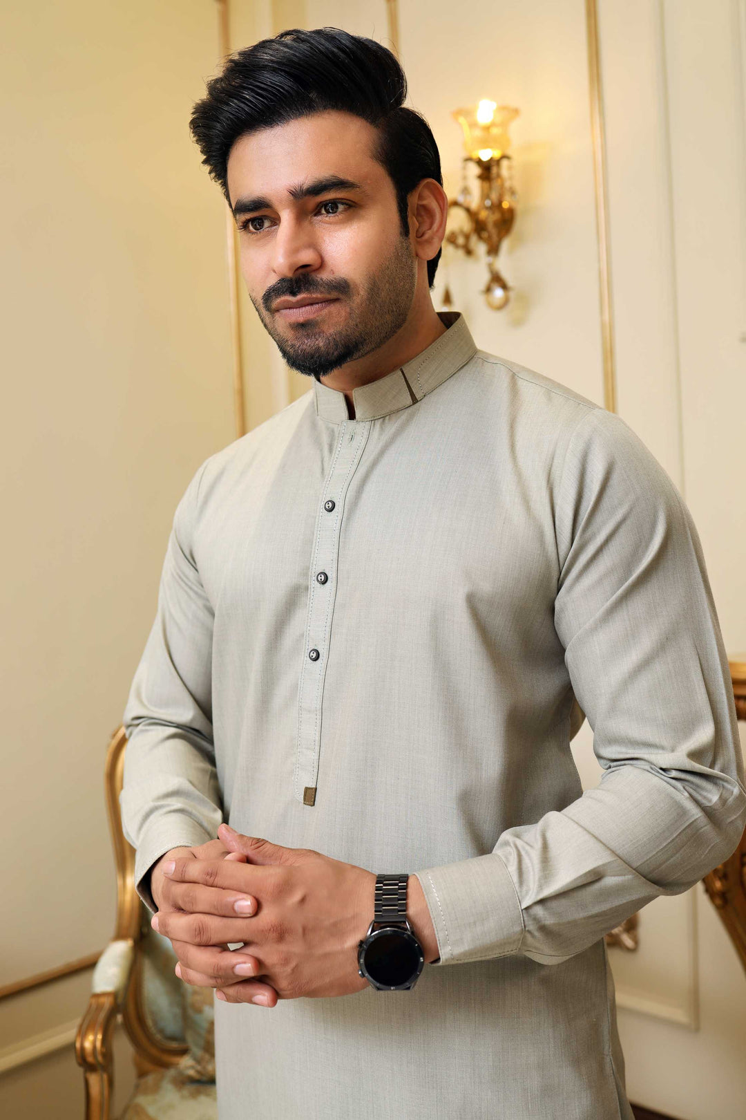 Premium Sea Green kameez Shalwar Blended Fabric