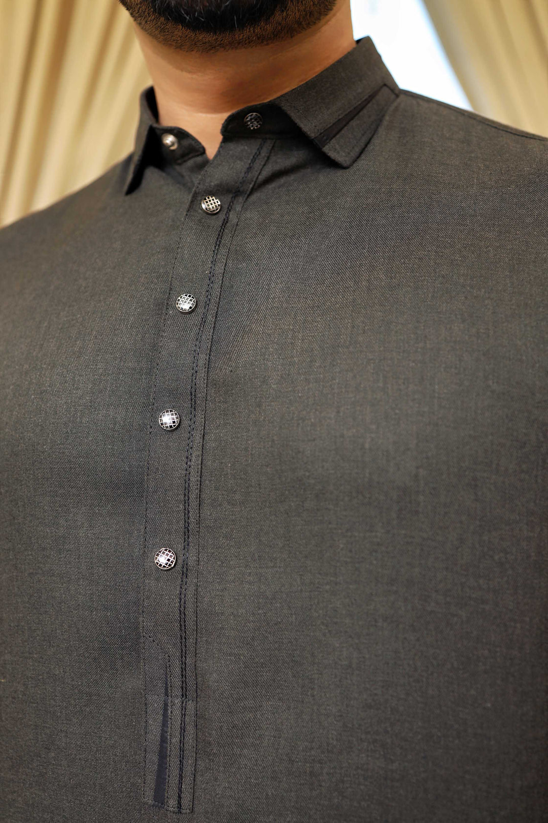 Premium Green Kameez Shalwar Blended Fabric