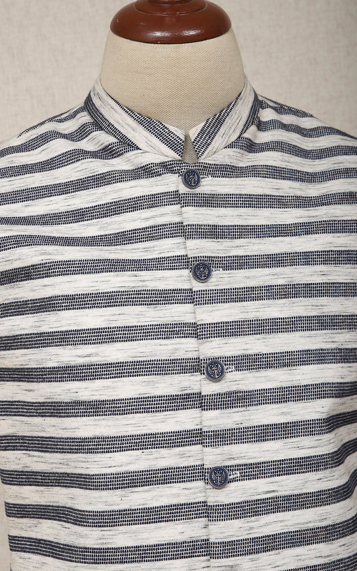 Men Stripper Waistcoat Off-White