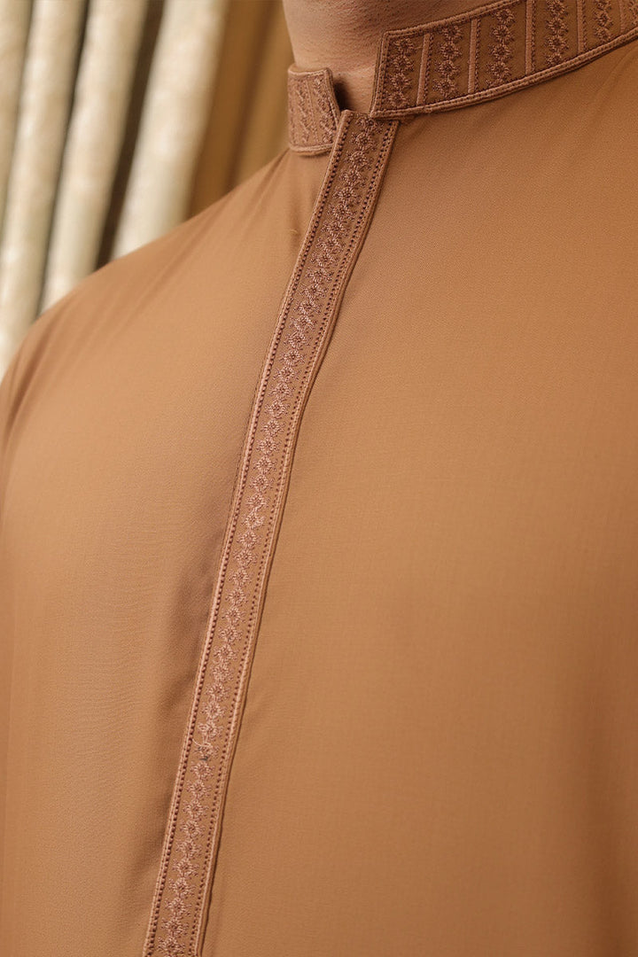 Men Premium Kameez Shalwar Brown